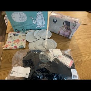 Bravado Silk Seamless Nursing Bras x2, Nursing pads washable & disposable